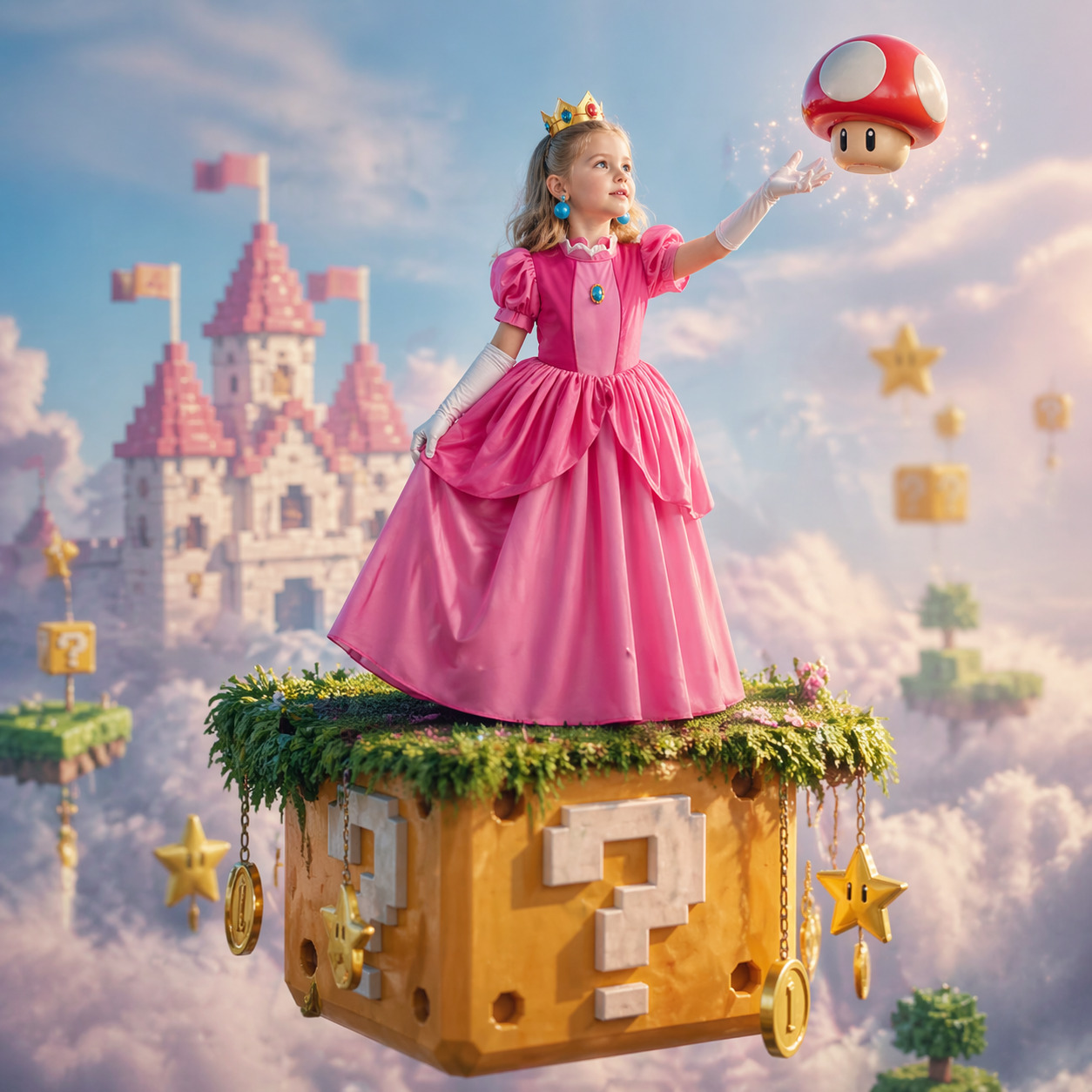 Baby Clothing Patterns - Princess Peach Style Dress Up Costume