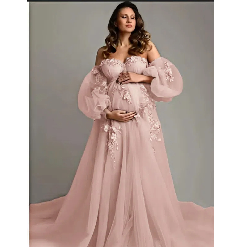 Hand-Finished Maternity Gown - - огляд і ціна Baby Clothing Embroidery