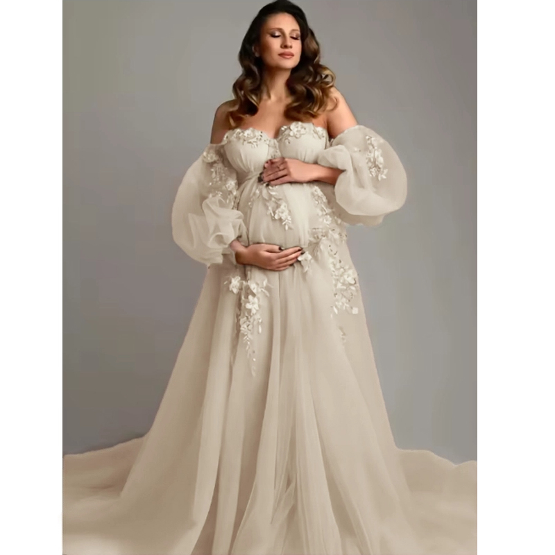 Hand-Finished Maternity Gown - - огляд і ціна Baby Clothing Embroidery