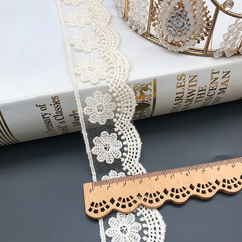 3Yards/Lot Embroidery White Be - огляд і ціна Baby Clothing Embroidery